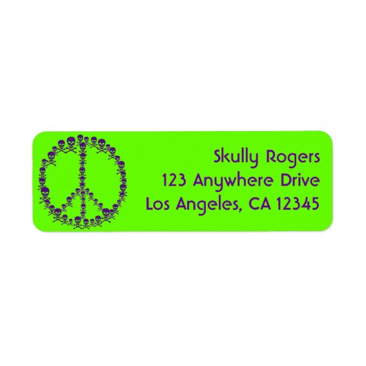 Étiquette Paix Skully (Devant)