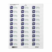 Étiquette Paix sur Terre Noël de la colombe (Feuille entière)