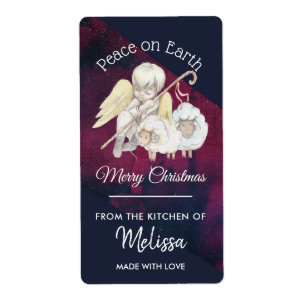 Étiquette Paix sur Terre Pastorale Pastorale Berger Noël Cui