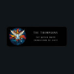 Étiquette Paix sur Terre Vitrail Dove Conception de Noël<br><div class="desc">Peace on Earth Conception de colombe en verre tendu</div>