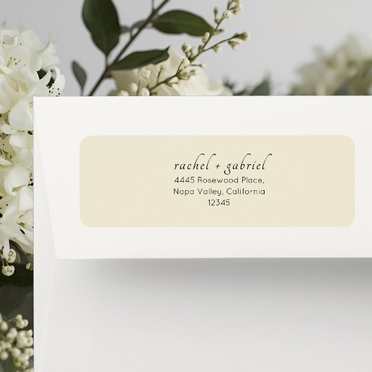 Étiquette Pale Dusty Yellow | Chic Simple Clean Wedding