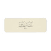 Étiquette Pale Dusty Yellow | Chic Simple Clean Wedding (Devant)