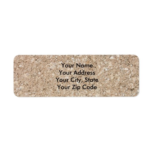 Étiquette Pale Peachy Cement Beige Trottoir (Devant)