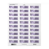 Étiquette Pale Purple teintée Gerber Daisy Adresse de retour (Feuille entière)