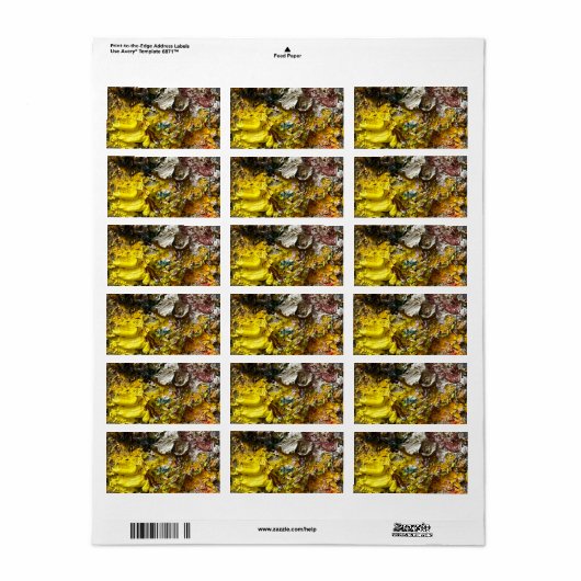 Étiquette Palette d'artiste #1 (Feuille entière)