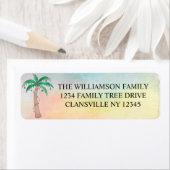 Étiquette Palm Tree Family Reunion Adresse de retour (En situation)