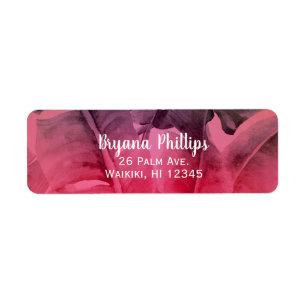 Étiquette Palme d'été rose Tropical Feuille Luau Party