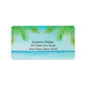 Étiquette Palmes tropicales (Devant)