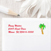 Étiquette Palmier décoré pour les vacances (En situation)