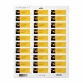 Étiquette Palmier d'or Holiday coucher de soleil (Feuille entière)