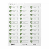 Étiquette Palmier Moderne Élégant Vert (Feuille entière)