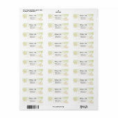 Étiquette Palmier rose et vert dégradé Feuilles (Feuille entière)