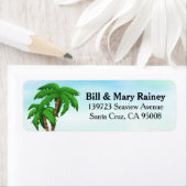 Étiquette Palmier tropical (En situation)