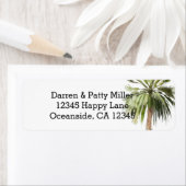 Étiquette Palmier tropical (En situation)