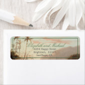 Étiquette Palmier Tropical Élégant Moderne Chic (En situation)