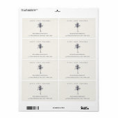 Étiquette Palmier Tropical Marine Kraft Mariage Merci (Feuille entière)