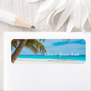 Étiquette Palmier Tropical Summer Ocean Beach Destination