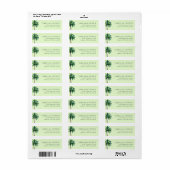 Étiquette Palmier vert pastel calme (Feuille entière)