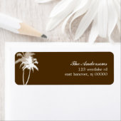 Étiquette Palmiers Brown Plage tropicale Mariage (En situation)