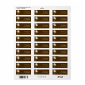 Étiquette Palmiers Brown Plage tropicale Mariage (Feuille entière)