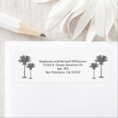 Étiquette Palmiers de l'île tropicale Nom personnalisé (En situation)