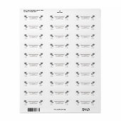 Étiquette Palmiers de l'île tropicale Nom personnalisé (Feuille entière)