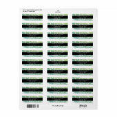 Étiquette Palmiers de Parties scintillant tropicales vertes/ (Feuille entière)