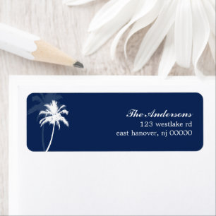 Étiquette Palmiers Plage tropicale Mariage
