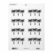 Étiquette Palmiers tropicaux (Feuille entière)