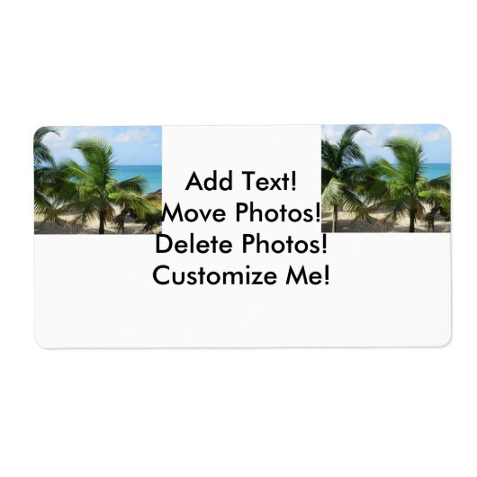 Étiquette Palmiers tropicaux (Devant)