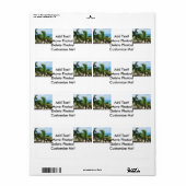 Étiquette Palmiers tropicaux (Feuille entière)