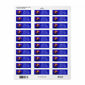 Étiquette Palmiers tropicaux couchés de soleil (Feuille entière)