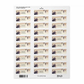 Étiquette Palmiers tropicaux & Lumières Crème Dream (Feuille entière)