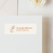 Étiquette Pampas en laiton rose doux