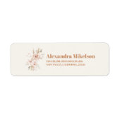 Étiquette Pampas en laiton rose doux (Devant)