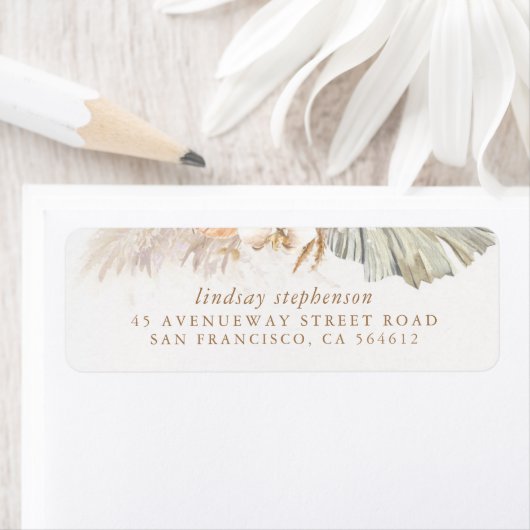 Étiquette Pampas Grass Folio Exotique (En situation)