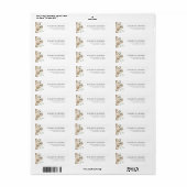 Étiquette pampas herbe sauge vert mariage adresse (Feuille entière)