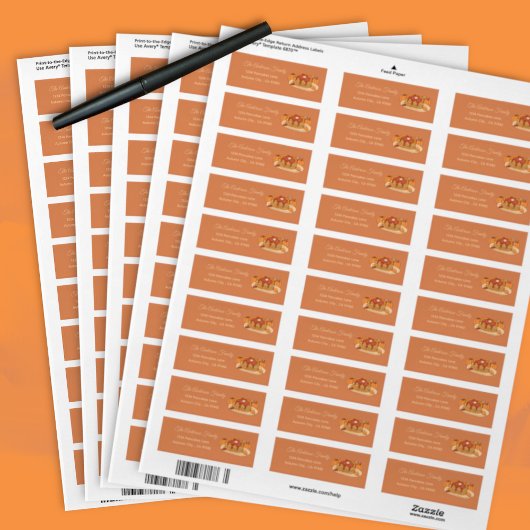 Étiquette Pancakes citrouilles épices Retour d'automne Étiqu