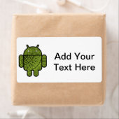 Étiquette Pancho Doodle Character pour le robot Android™ (En situation)