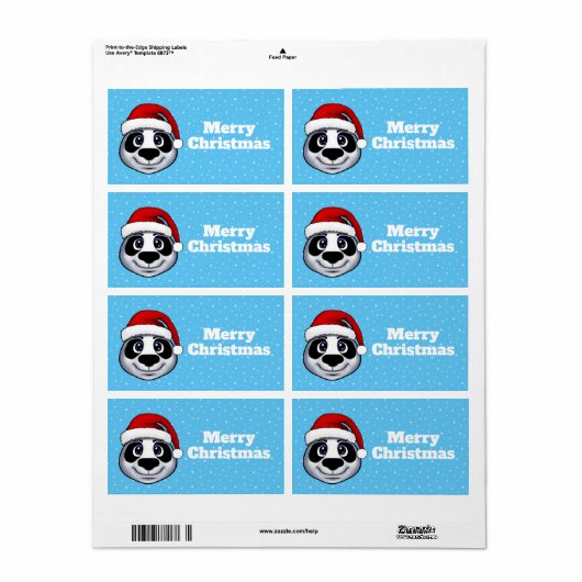 Étiquette Panda (Feuille entière)