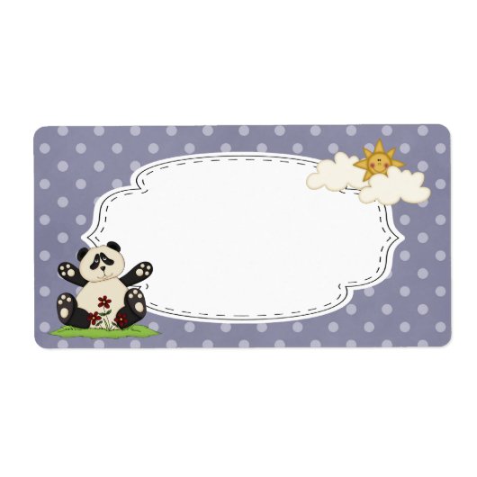 Étiquette Panda (Devant)