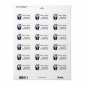 Étiquette Panda Bear Party Centre (Feuille entière)