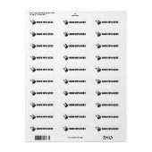 ÉTIQUETTE PANDA BEAR RETOUR ADRESS LABELS (Feuille entière)