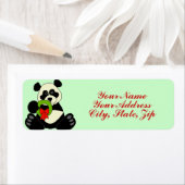 Étiquette Panda de Noël (En situation)