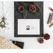 Étiquette Panda de Noël, personnalisable