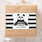 Étiquette Panda fête d'anniversaire (En situation)
