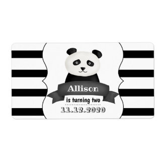 Étiquette Panda fête d'anniversaire