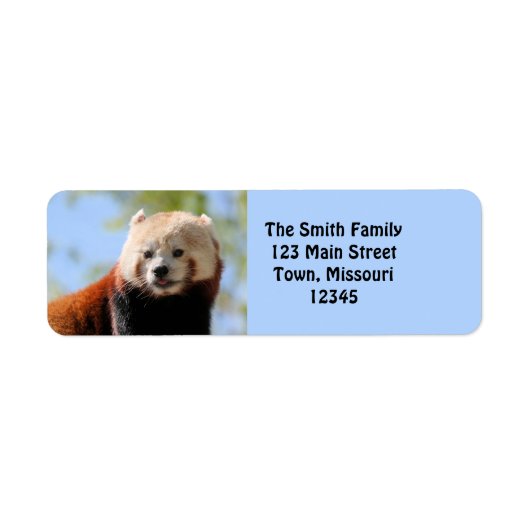 Étiquette Panda rouge (Devant)