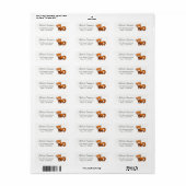 Étiquette Panda roux mignon (Feuille entière)