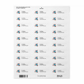 Étiquette panier de crabes (Feuille entière)